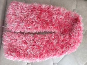 Fluffy Pink Scarf