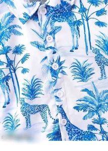 Safari Print Button-Up Shirt