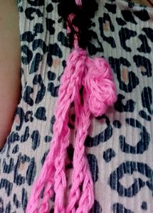 Boho Pink Macrame ribbon