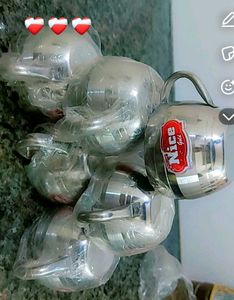 Set of Six  Stainless Steel Cups