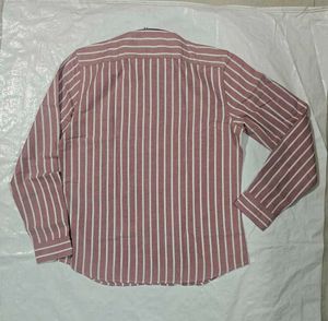 Men's Striped Casual Button-Up Shirt