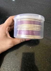 maroon and Gold Embellished lakh Bangles