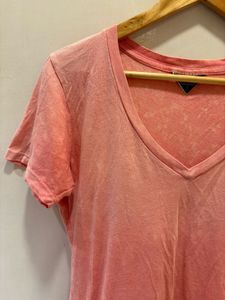 Coral Ombre V-Neck T-Shirt