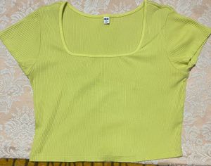 Cute Yellow Cropped Top