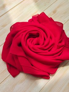Premium Quality Red Color Georgette Hijab Comfortable