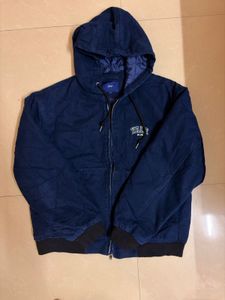 Men's Navy Blue Hooded Jacket