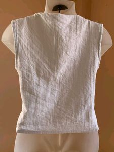 Y2K inspired White knot Top