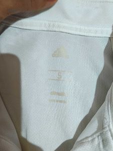 Adidas Unisex White Polo Active T-Shirt