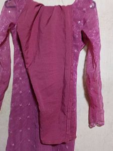 Pink Embroidered Kurta