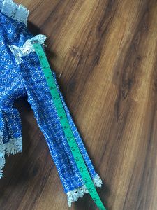 Blue custom made designer dress for 5-7yrs girls
