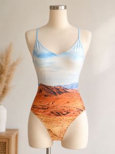 Scenic Print One-Piece Swimsuit