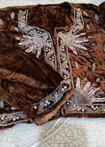 PRICE DROP❤ Dark Brown Velvet Ethnic Top