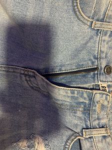 Distressed Denim Shorts