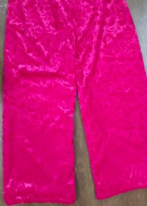 Vibrant Pink Floral Print Palazzos