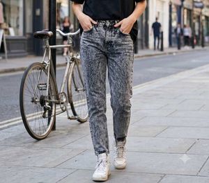 Acid Wash High Waisted Jeans