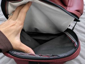 Ana Bags Burgundy PU Leather Backpack