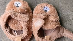 Adorable Bear Slippers for Baby!