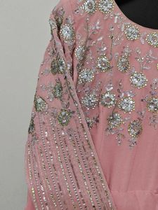 Stunning Embellished Pink Ethnic Gown