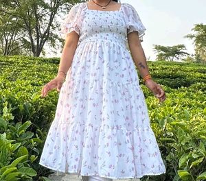 Floral Smocked Puff Sleeve Dress