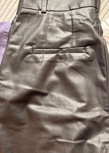 Black Faux Leather Pants