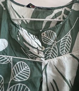 Sanskruti - Sage Green Floral Pajama Set