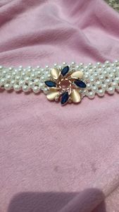 REDHORNS Rhinestone Elastic Saree Belt