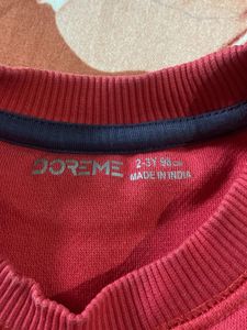 Kids Red Sweatshirt &amp; Grey Pants Set
