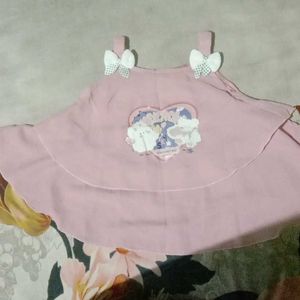 Cute Pink Baby Dress with Bows