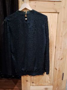 Elegant Black Lace Blouse