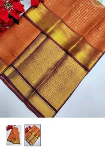Trending Rust Orange Silk Saree