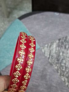 Red & Gold Bangle Set