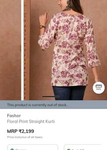 Floral Short Kurti