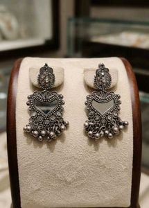 Traditional Oxidized Jhumka Earrings