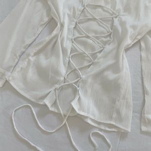 Y2K corset style shirt