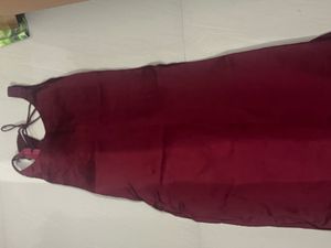Maroon Ruffled Sleeveless kurta and pant set