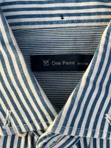old money Men's blue&amp;white Striped Formal Shirt