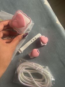 brand new Cute Pink Heart Hair Clip Set