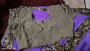 Beautiful Purple Embellished Saree