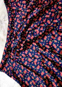 #Navy Blue Floral Print lhnga