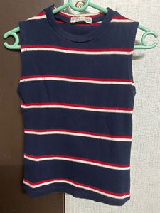 Striped Sleeveless Tshirt
