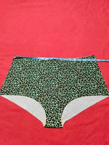 Green with Black &amp; Tan Leopard Print Panty