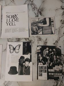Random Black BTS Wall Posters🪼⋆.ೃ࿔*:･