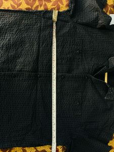 buckaroo Dark Blue Textured Short Sleeve Shirt