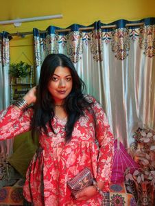 Beautiful Red Floral Kurta