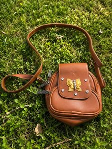 Cute Brown Butterfly Crossbody pouch bag