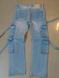 Jack &amp; Jones Light Wash Cargo Jeans