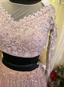 SALE price designer lehenga dusky pink shade
