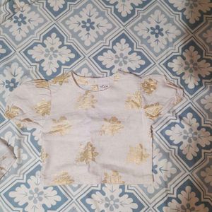 Girls' Gold Floral Outfit