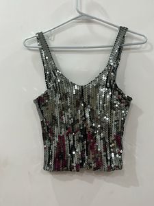 Sparkling Sequin Crop Top