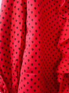 Red Ruffled Top